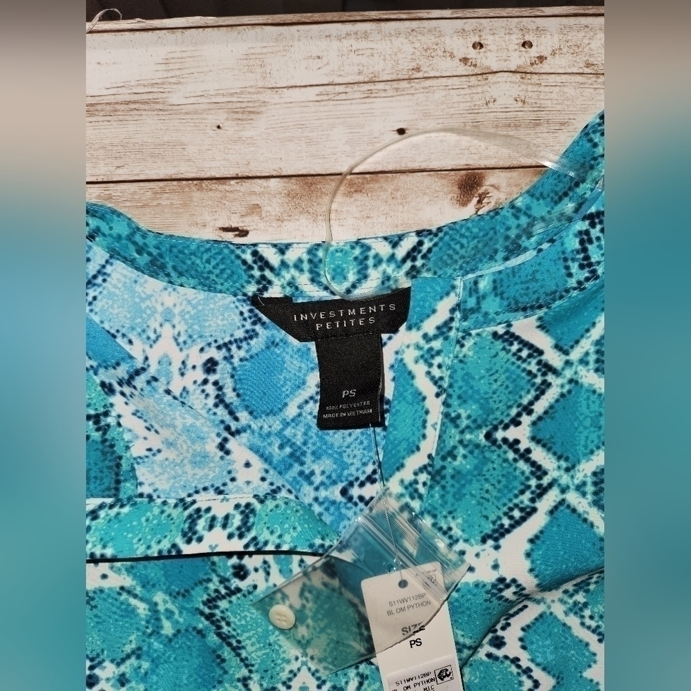 INVESTMENTS Python Pattern Blouse Petite Small Li… - image 8